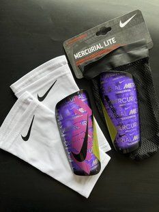 Комплект 3в1футбольні щитки Nike Mercurial Lite F10 фото